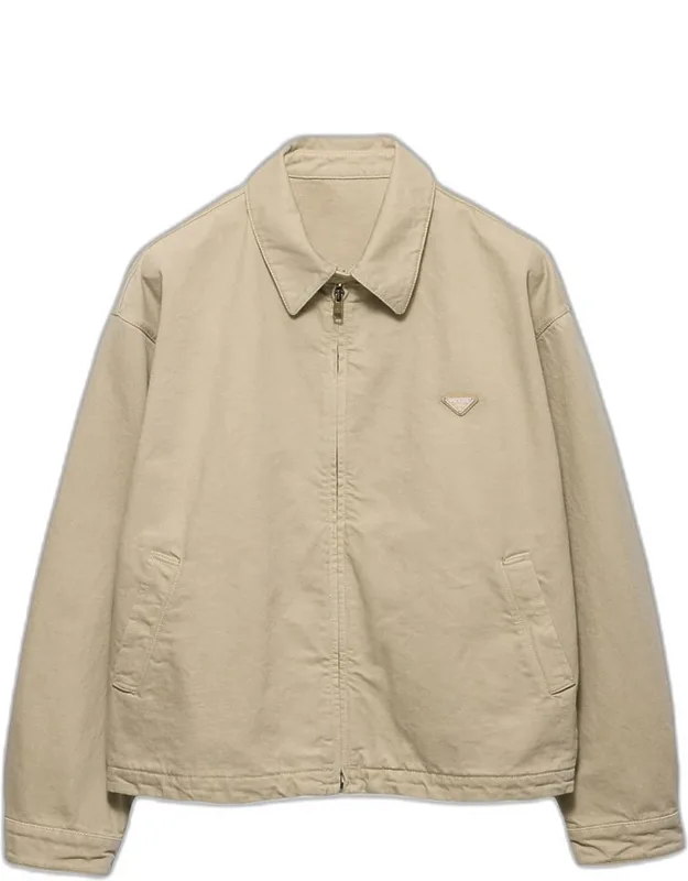 Denim Triangle Logo Full-zip Jacket