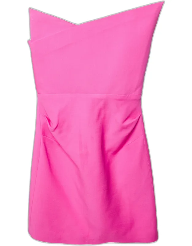 Asymmetric Strapless Mini Dress