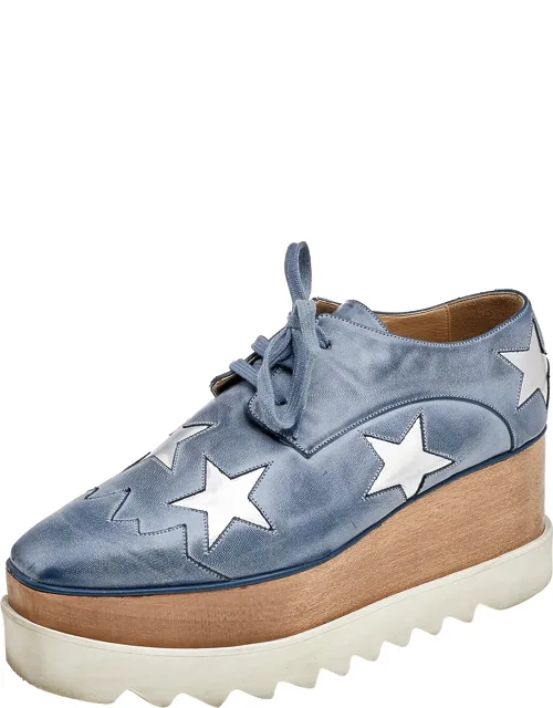 Faux Leather Platform Lace Up Sneakers