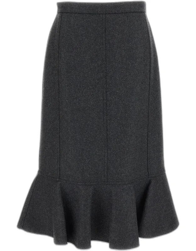 Ruffled Hem Skirt