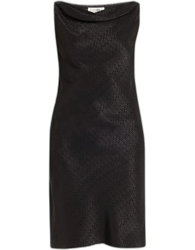 Cowl-neck Midi Dress