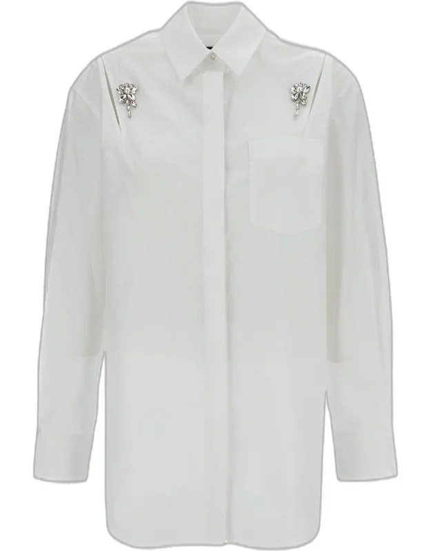 Shirt With Crystal Embroidery