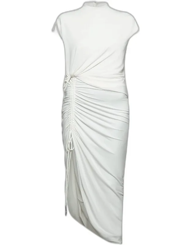 Draped High-low Midi Dress