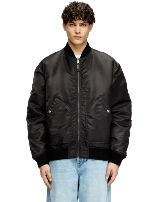 Padded Nylon Bomber Jacket