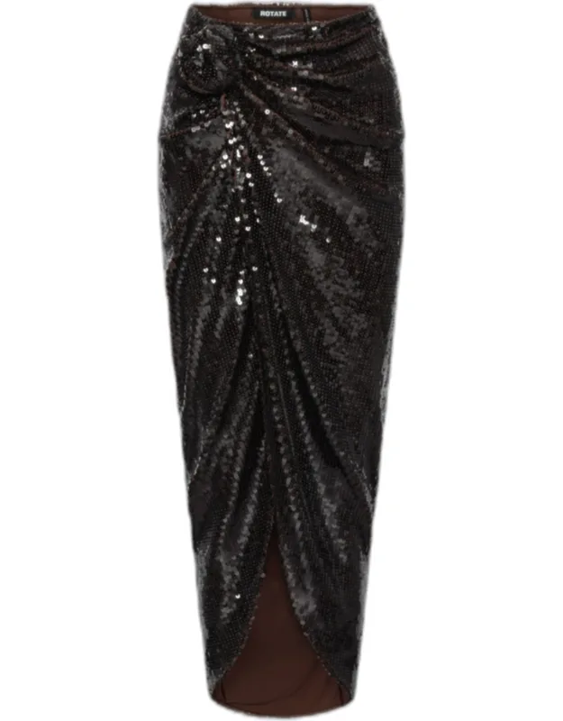 Knot Detail Skirt With Sequins