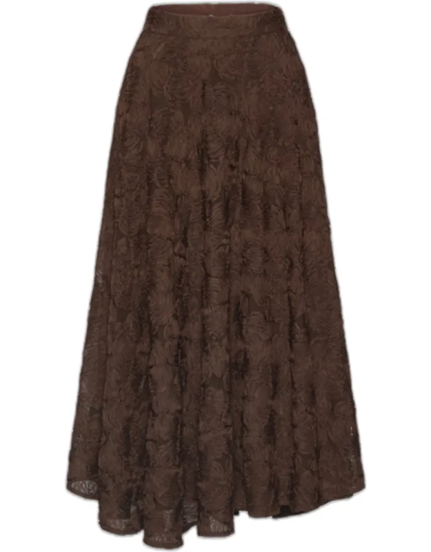 Floral Motif Mesh Skirt