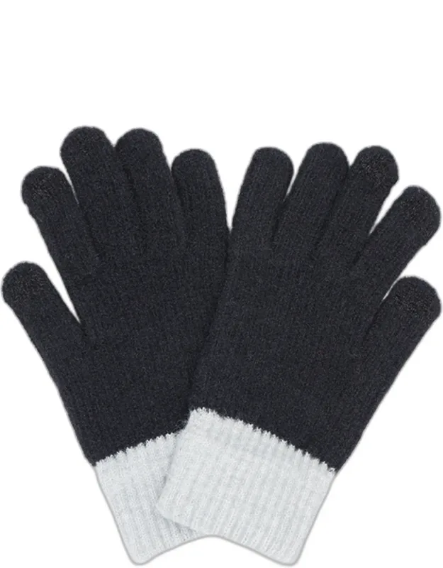 Two Toned Knit Smart Touch Gloves