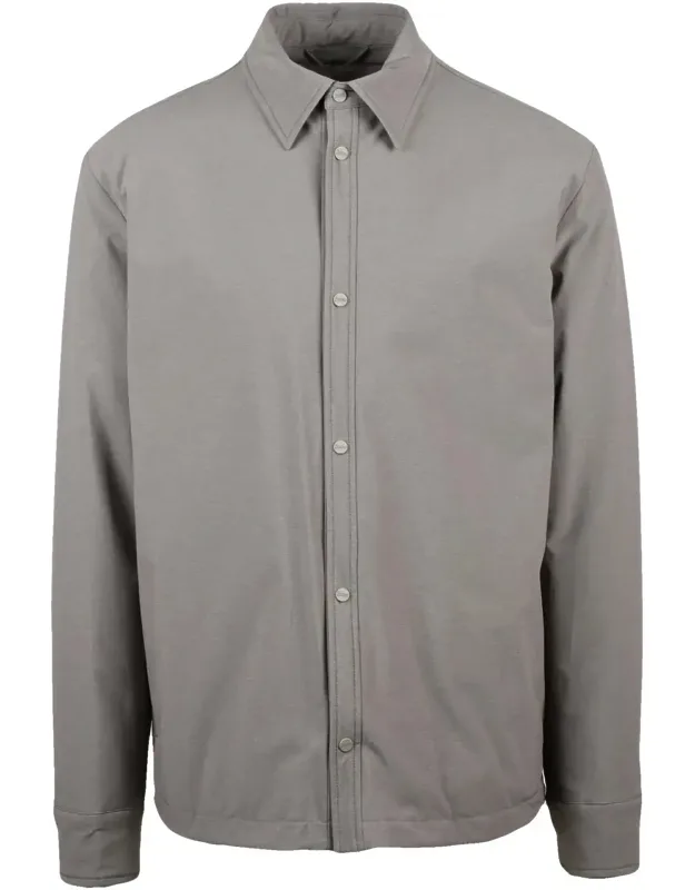 Shirt Jacket With Clean Snap Closure And Lined Interior