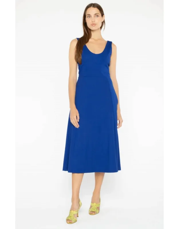 Ponte Knit Scoop Midi Dress
