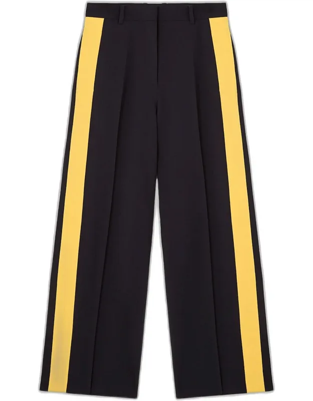 Side-stripe Relaxed-leg Trousers