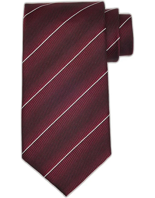Linen Diagonal Stripe Tie