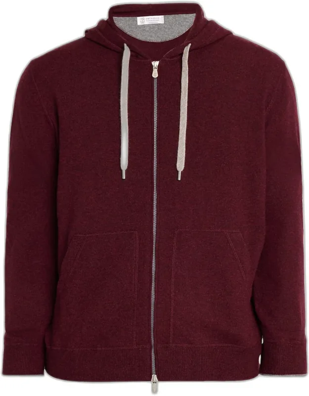 Cashmere Knit Full-zip Hoodie