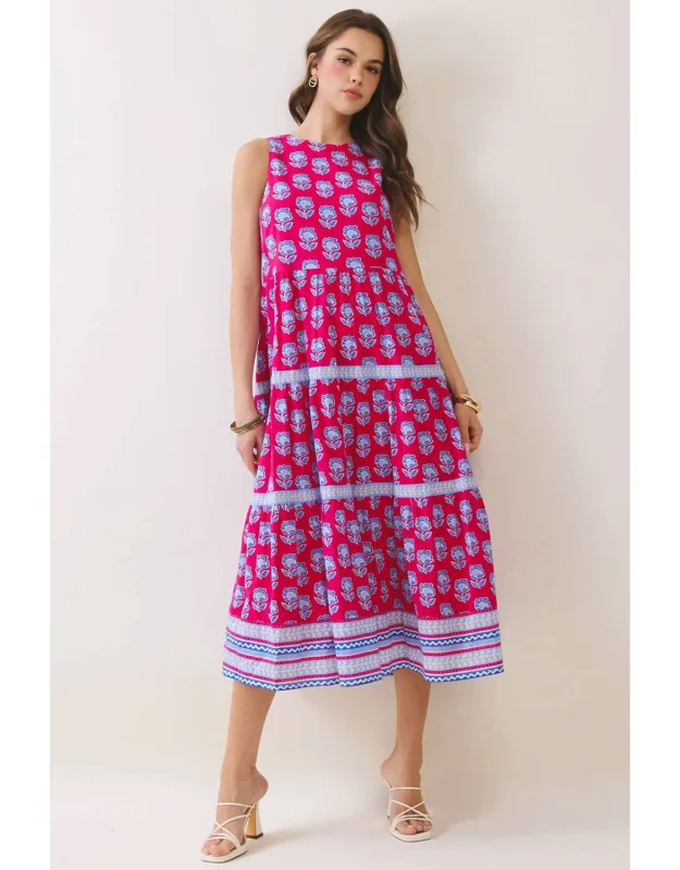 Floral Tiered Midi Dress