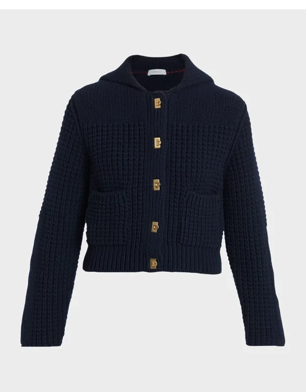 Sailor Collar Wool-cashmere Cardigan