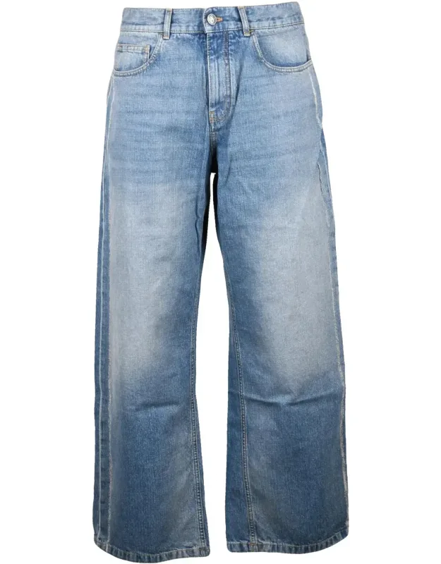 Cotton Curved Jeans