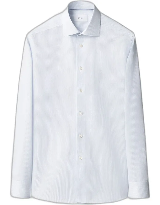 Signature Fine Striped Twill Slim-fit Dress Shirt