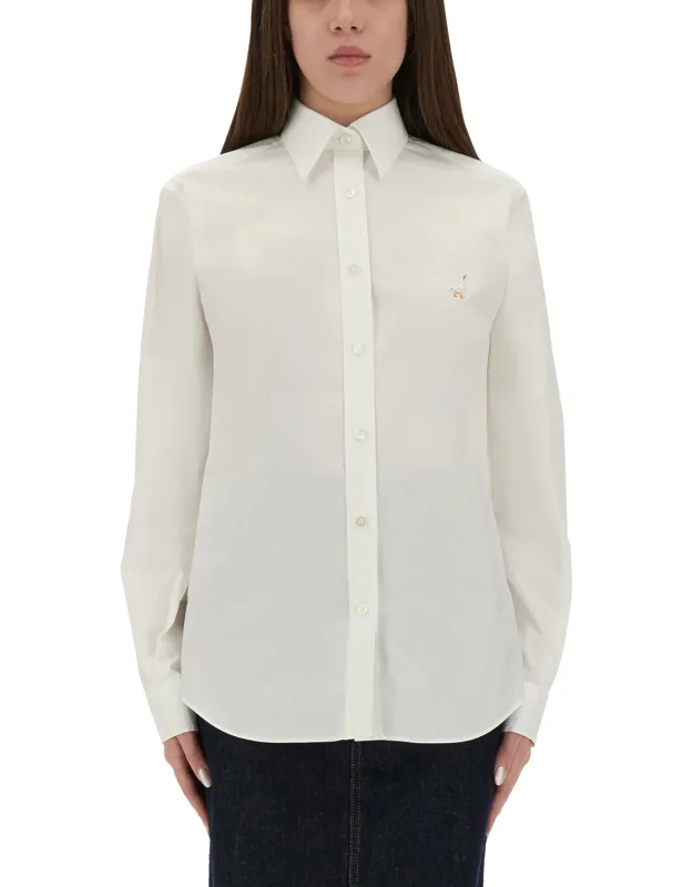 Shirt With "goose" Embroidery