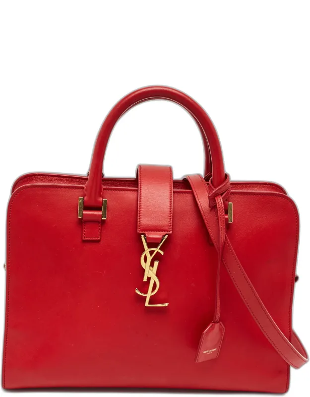 Cabas Monogram Small Leather Top Handle Bag