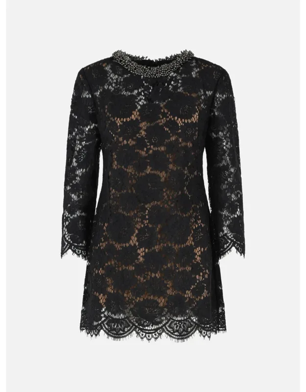 Cotton Blend Mini Dress