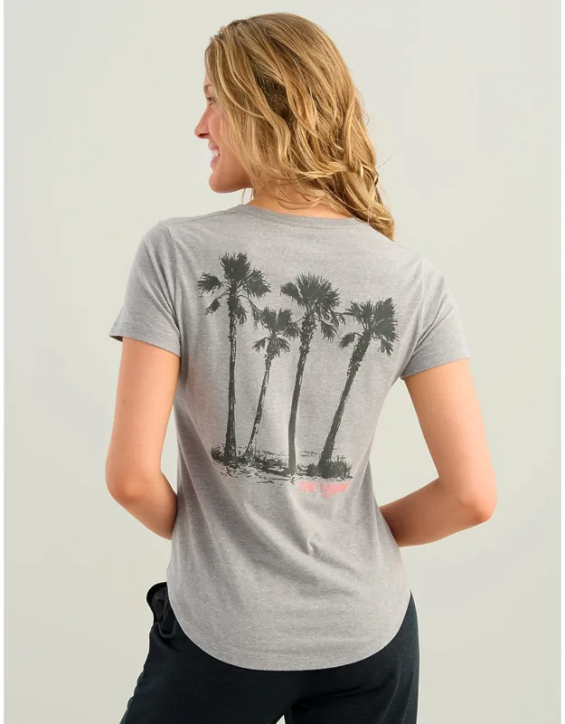 V-neck Palm Breeze Graphic T-shirt