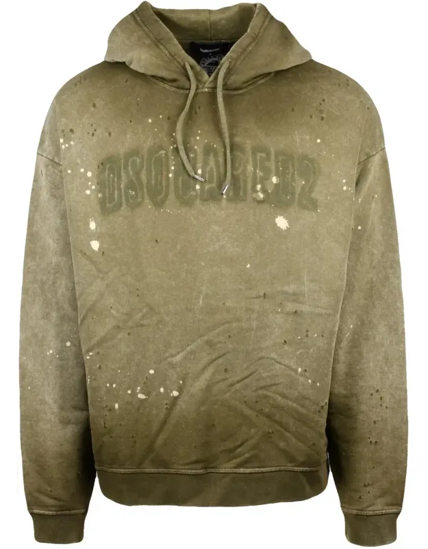 Cotton Distressed Hoodie