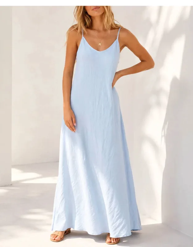 Seaside Luxe Linen Maxi Dress