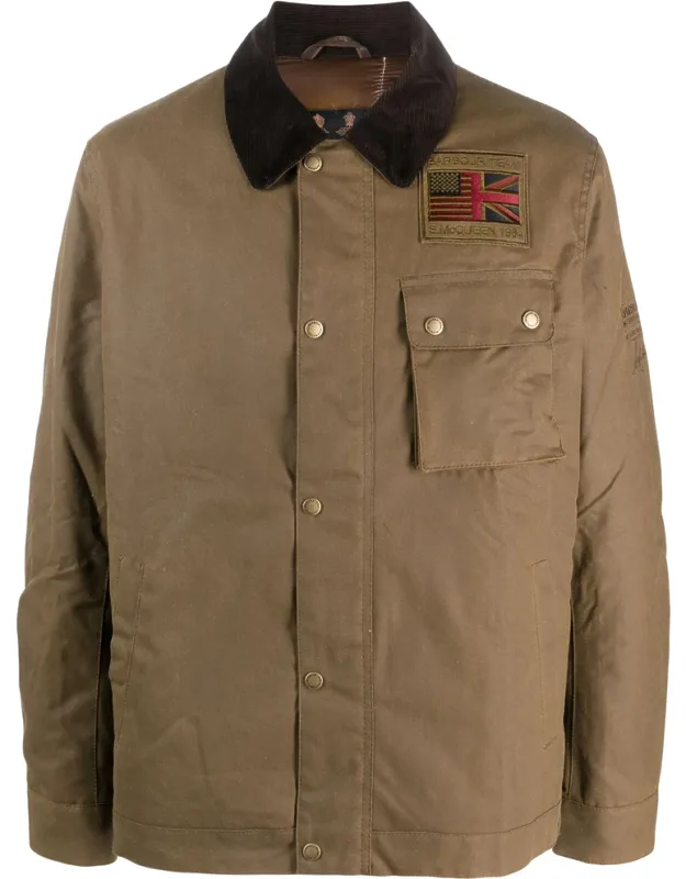 Logo-patch Cotton Shirt Jacket