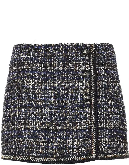 Wool-blend Tweed Mini Skirt