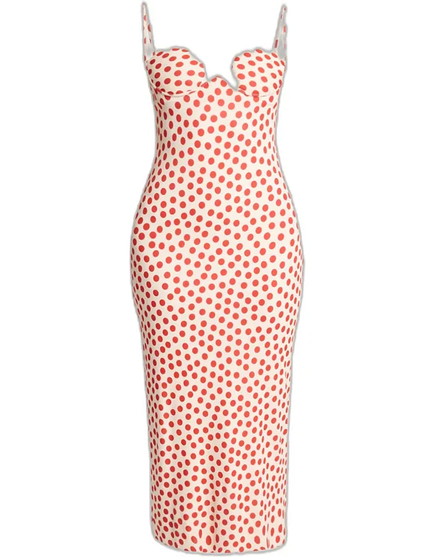 Polka-dot Midi Dress
