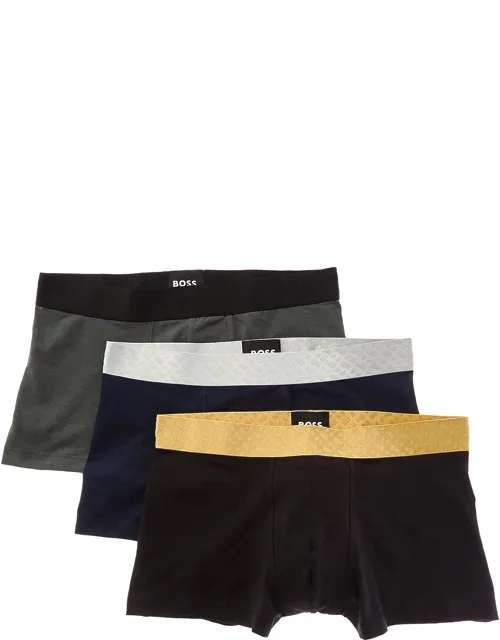 Set Of 3 Metallic Trunks