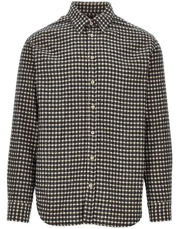Flannel Shirt With Check Motif