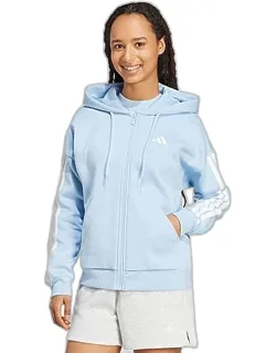 Essentials 3-stripes Fleece Full-zip Hoodie