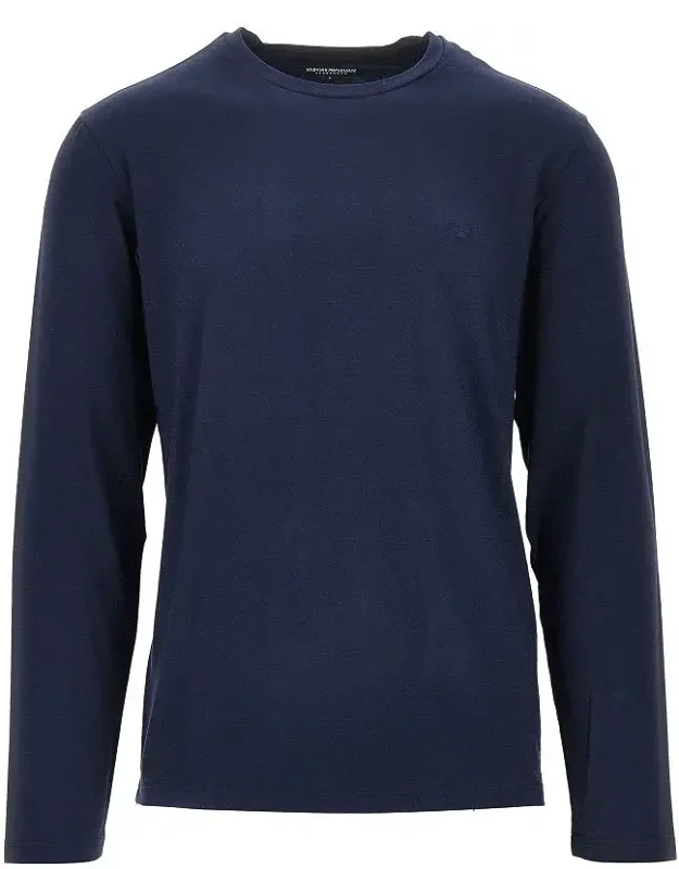 Stretch Jersey T-shirt With Eagle Embroidery
