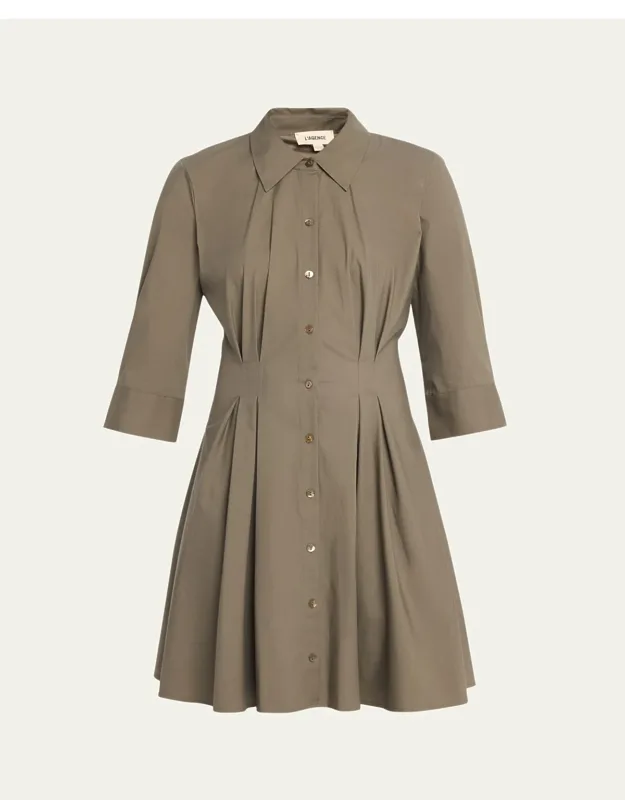 Pintucked Shirtdress