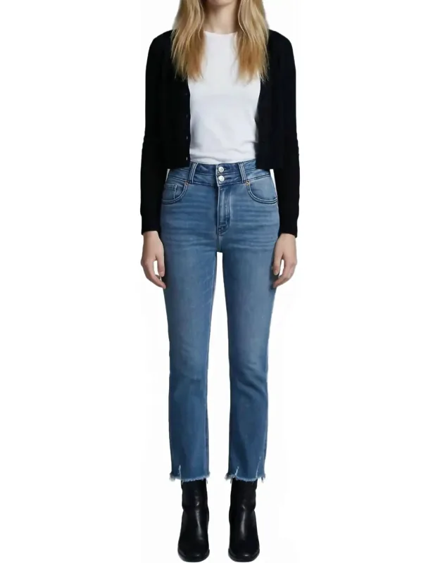 High Rise Slim Straight Jeans