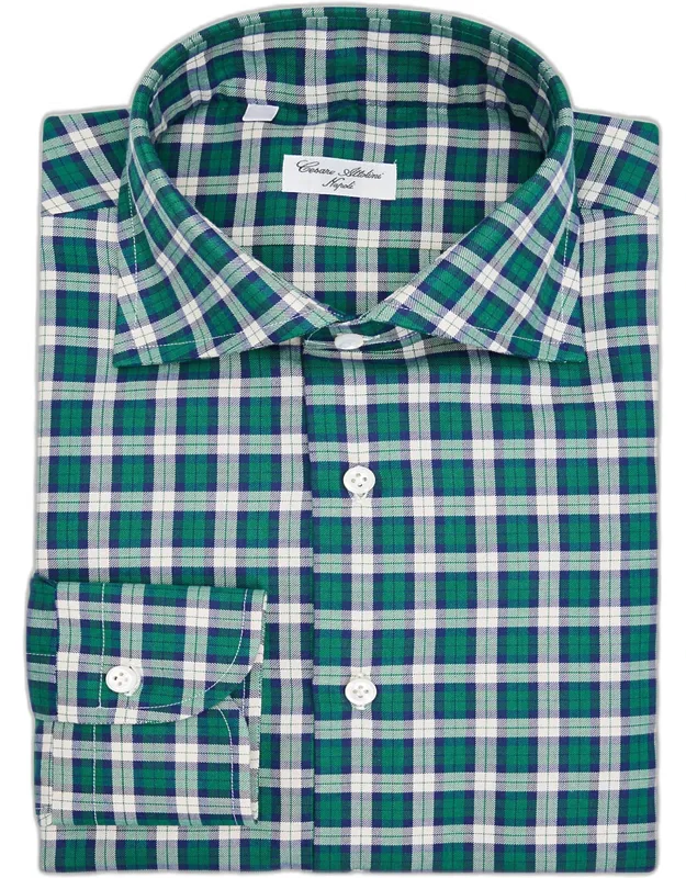 Cotton Plaid Button-down Shirt