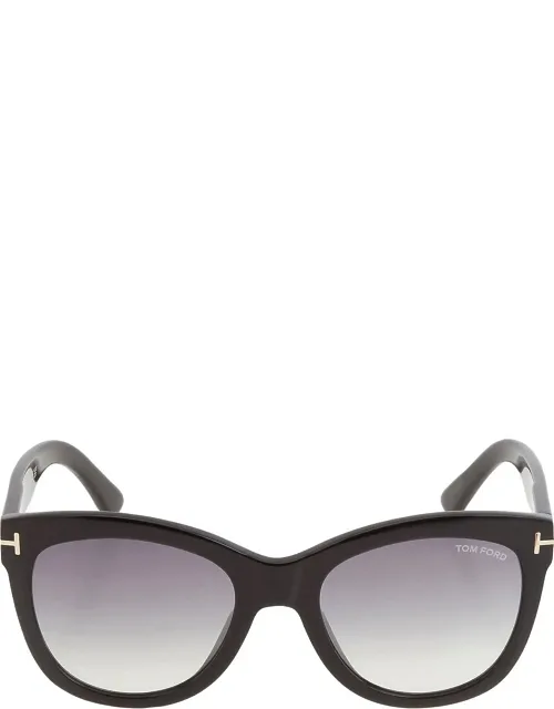 Wallace Smoke Gradient Cat Eye Sunglasses Ft0870 01b