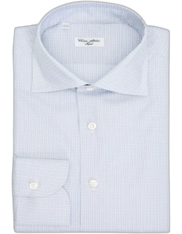 Micro-plaid Cotton Dress Shirt