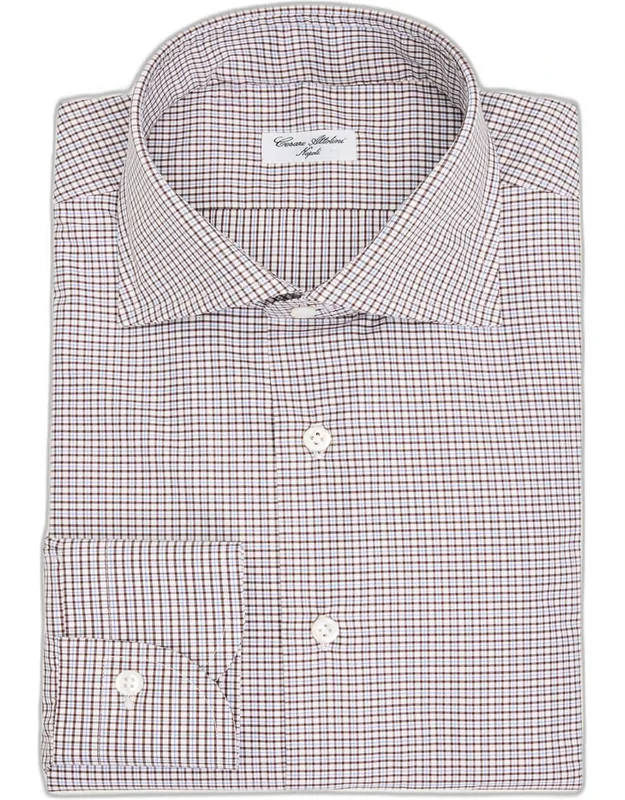Cotton And Cashmere Micro-plaid Button-down Shirt