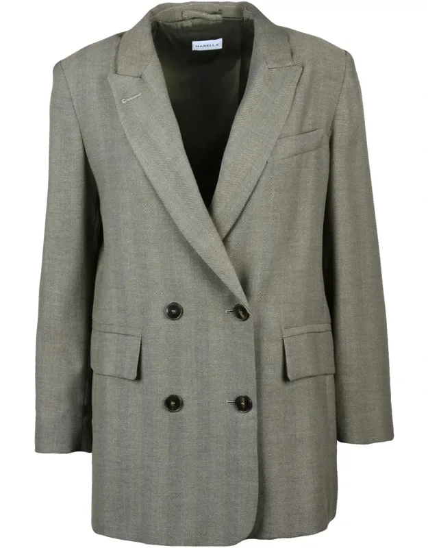 Virgin Wool-blend Double-breasted Blazer