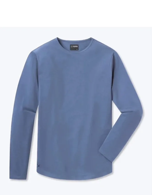 Long Sleeve Curve Hem Tee
