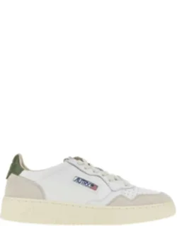 Autry Medalist Low Leather Sneakers With Suede Details And Rubber Sole