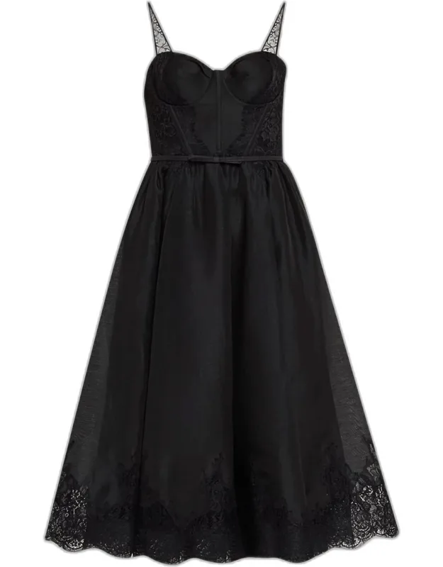 Lace-trim Corset Dress