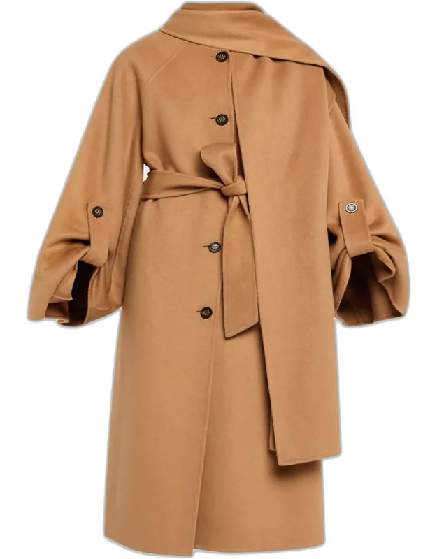 Wool Scarf Maxi Coat
