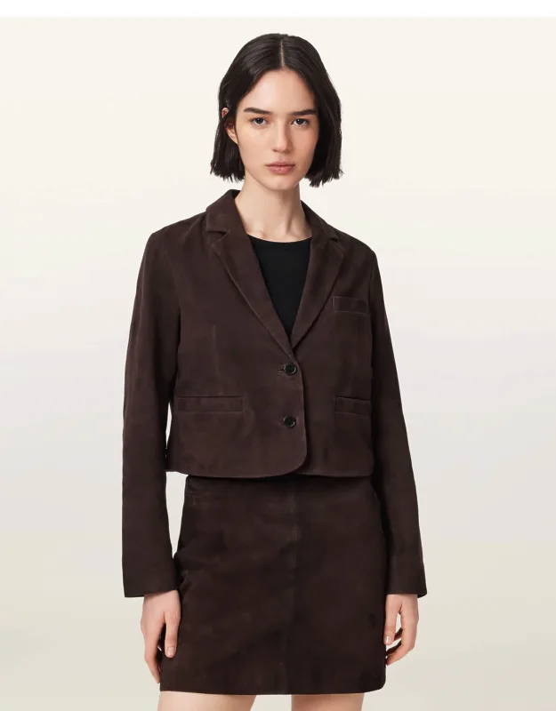 Apton High Waisted Suede Blazer