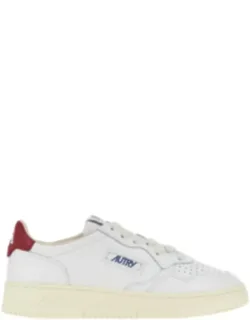 Autry Medalist Low Sneakers With Contrasting Suede Heel Tab And Perforated Toe