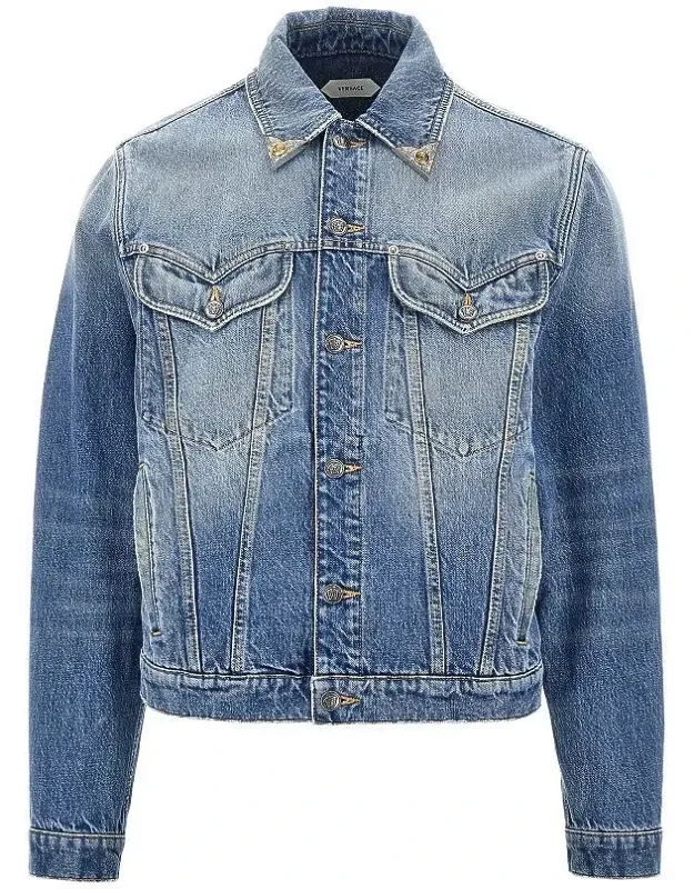 Denim Jacket With Medusa Details