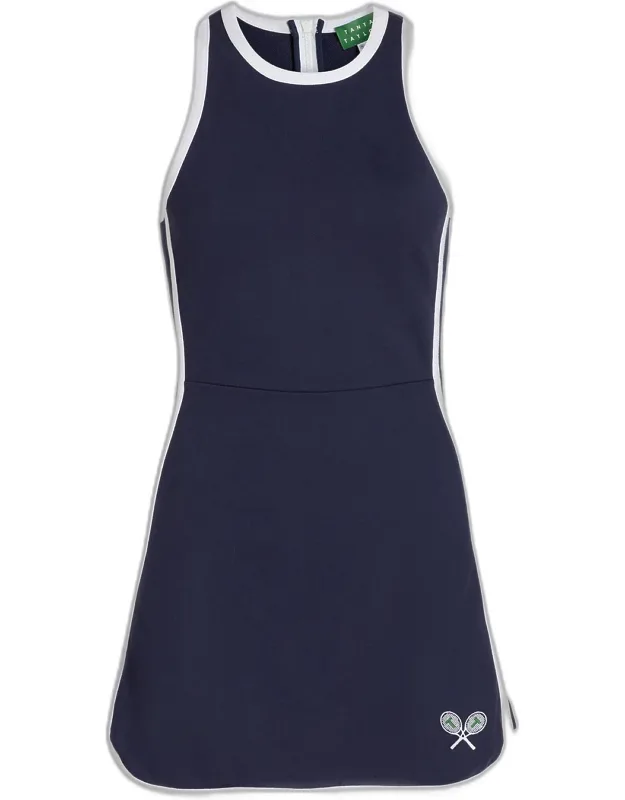 Piped Tennis Mini Dress