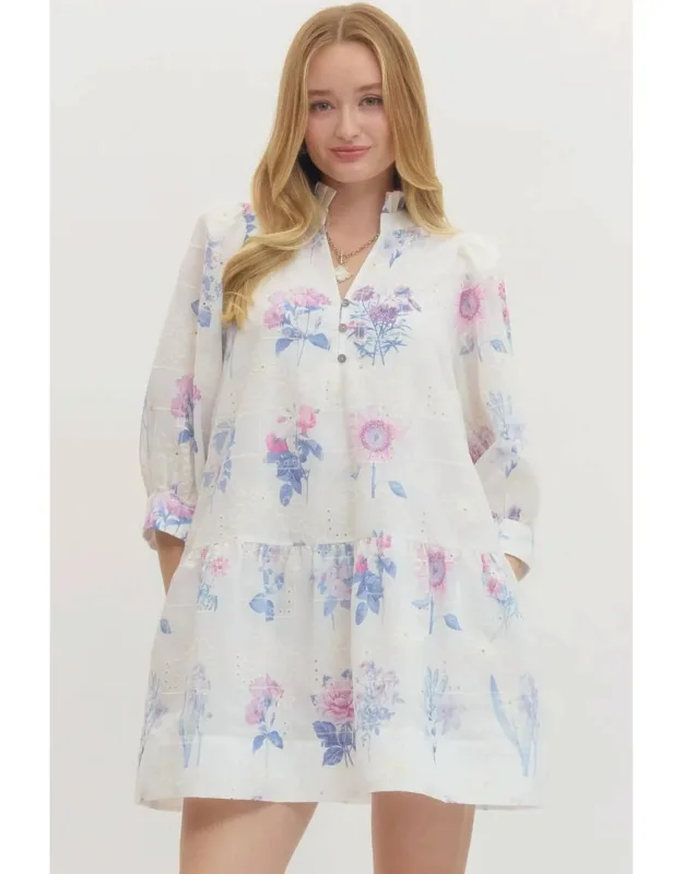 Eyelet Mini Dress