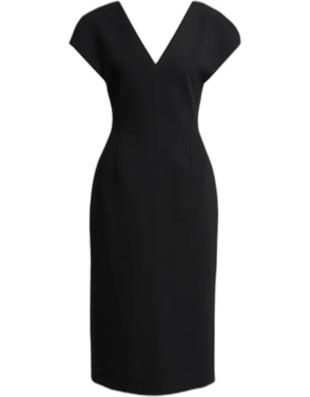 Wool Sable Midi Dress